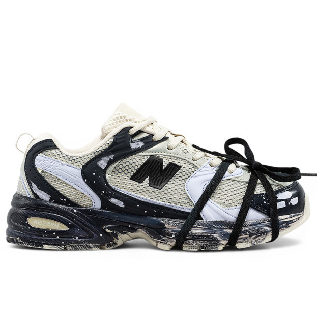 New Balance 530 Custom Beige Black Silver Edition