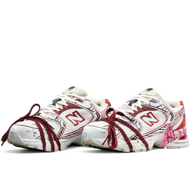 New Balance 530 Custom White Red