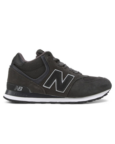 New Balance 574 High Grey Black White С МЕХОМ