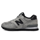 New Balance 574 Grey Black Two З ХУТРОМ