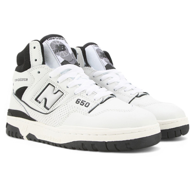 New Balance 650 High White Black Winter With FUR