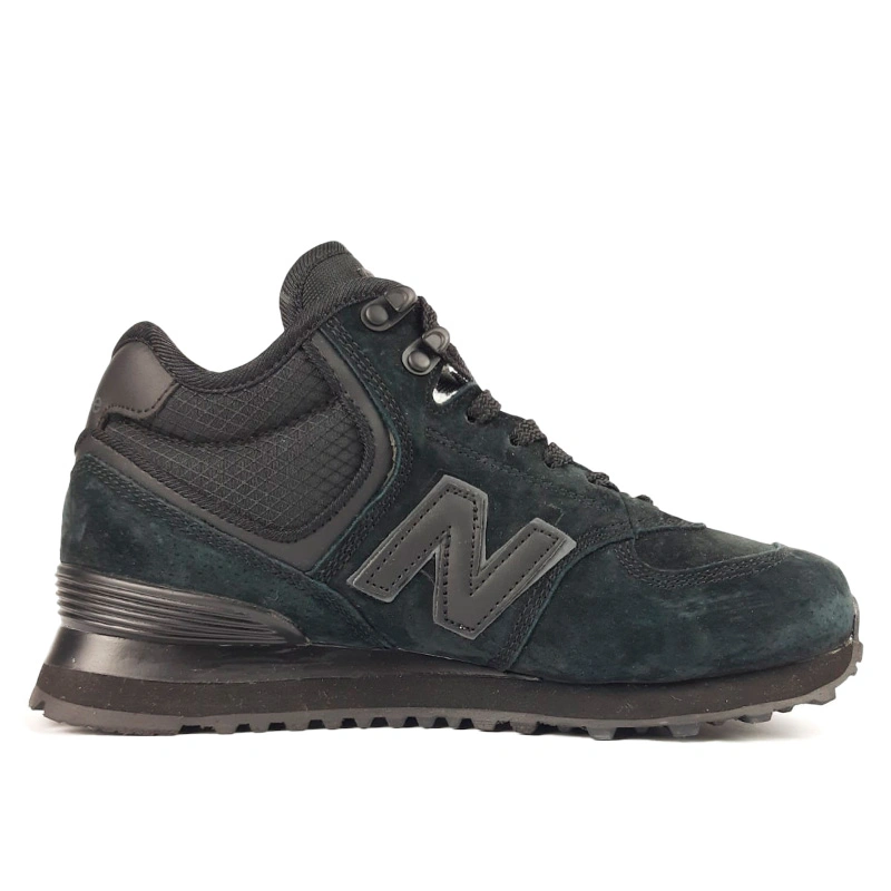 New Balance 574 High All Black Suede Winter З ХУТРОМ S-2350320