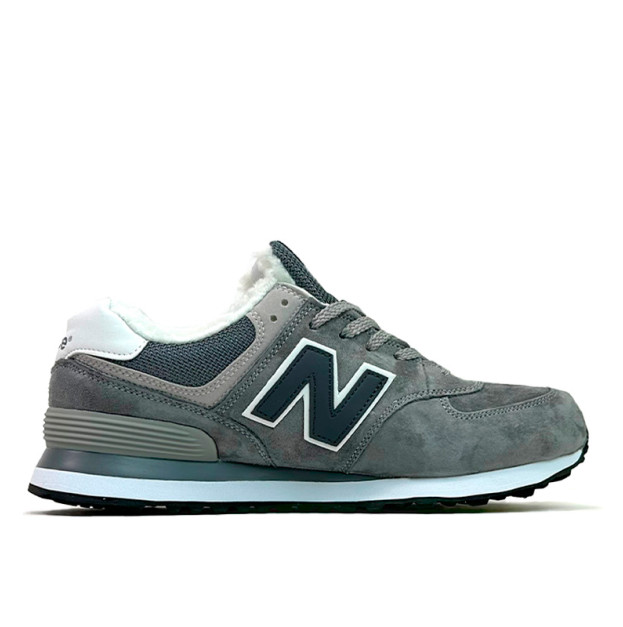 New Balance 574 Dark Grey Winter С МЕХОМ