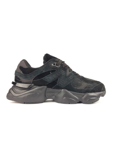 New Balance 9060 Black Winter С МЕХОМ