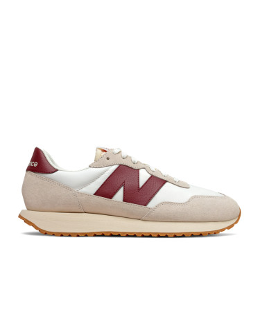 New Balance 237 White Burgundy MS237SB