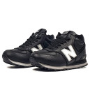 New Balance 574 Black White Winter С МЕХОМ